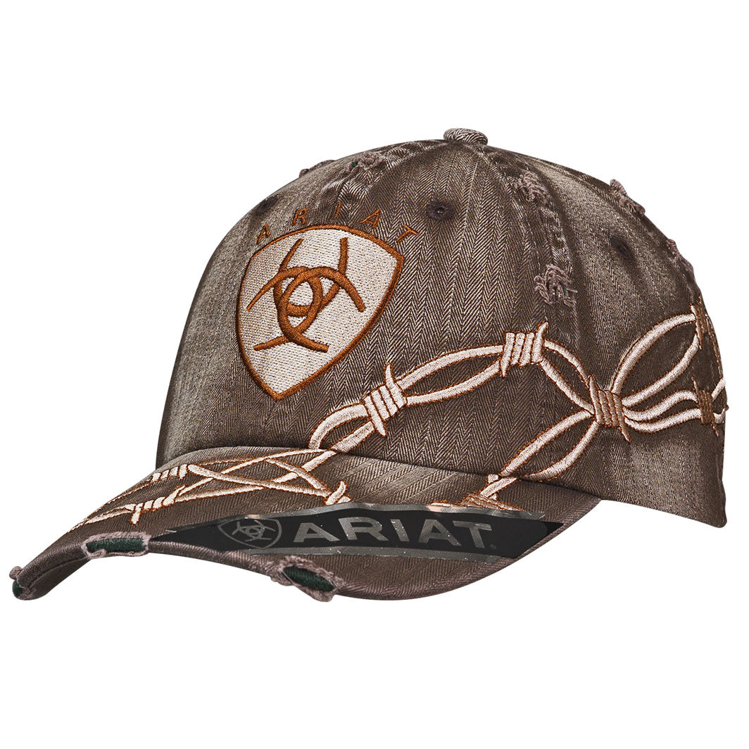 Ariat Brown Barbwire Design Cap #5574