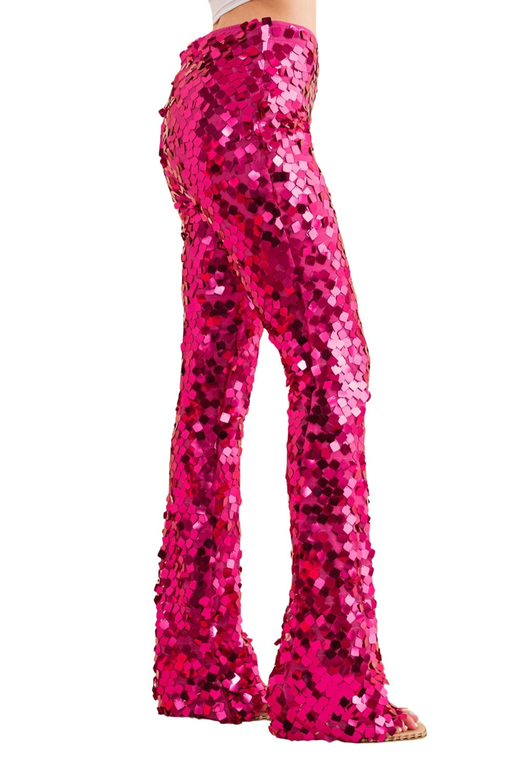 Hot Pink Iridescent Sequin Pants SM#8249 MD.#8250 LG.#8251
