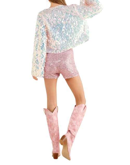 Iridescent Sequin Cardigan