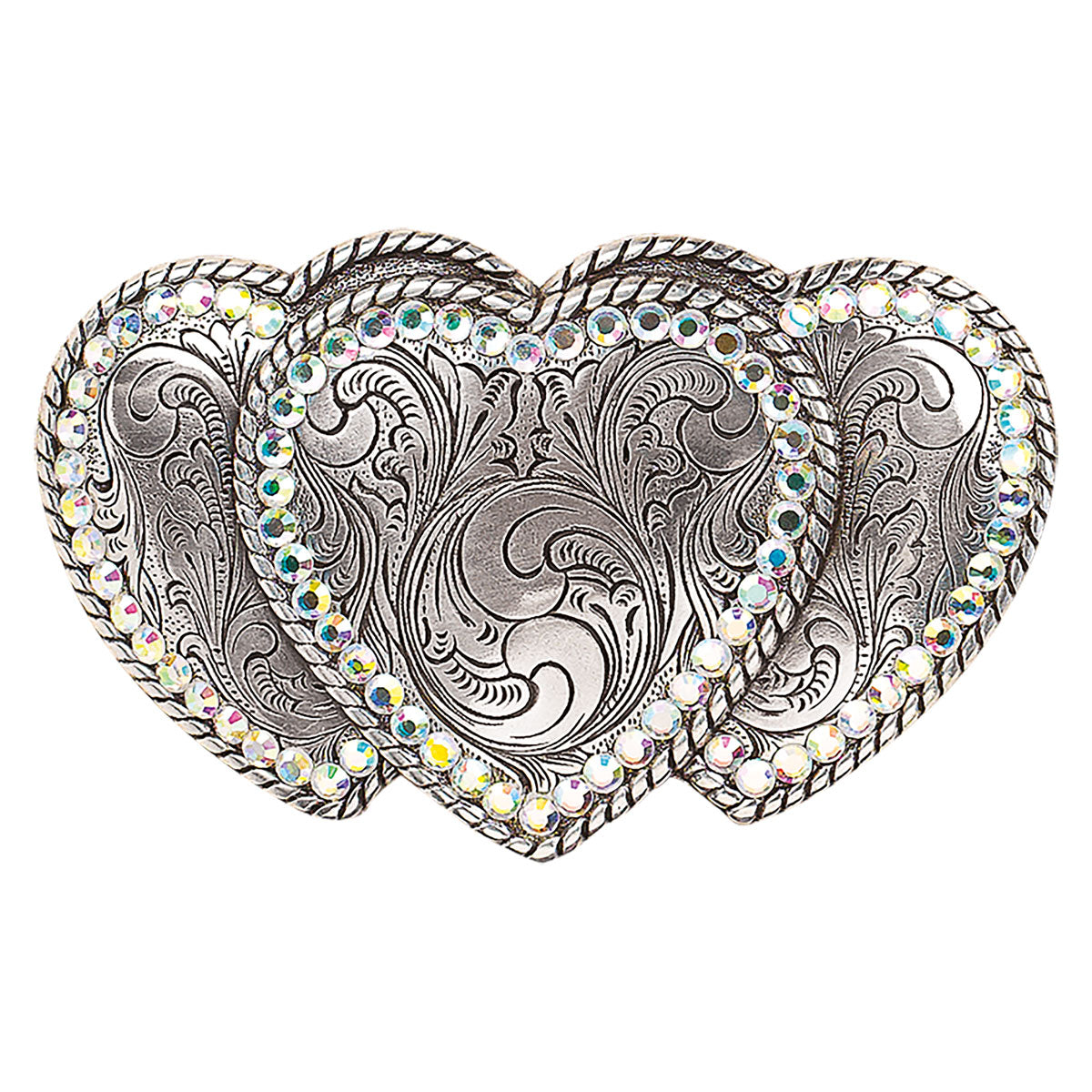 Nocona Triple Hearts Belt Buckle #1702