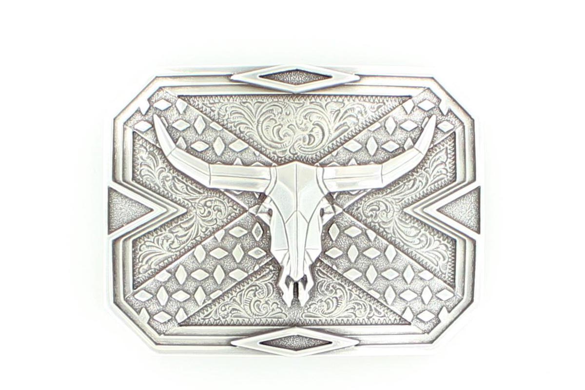 Nocona Longhorn Skull Belt Buckle #8448