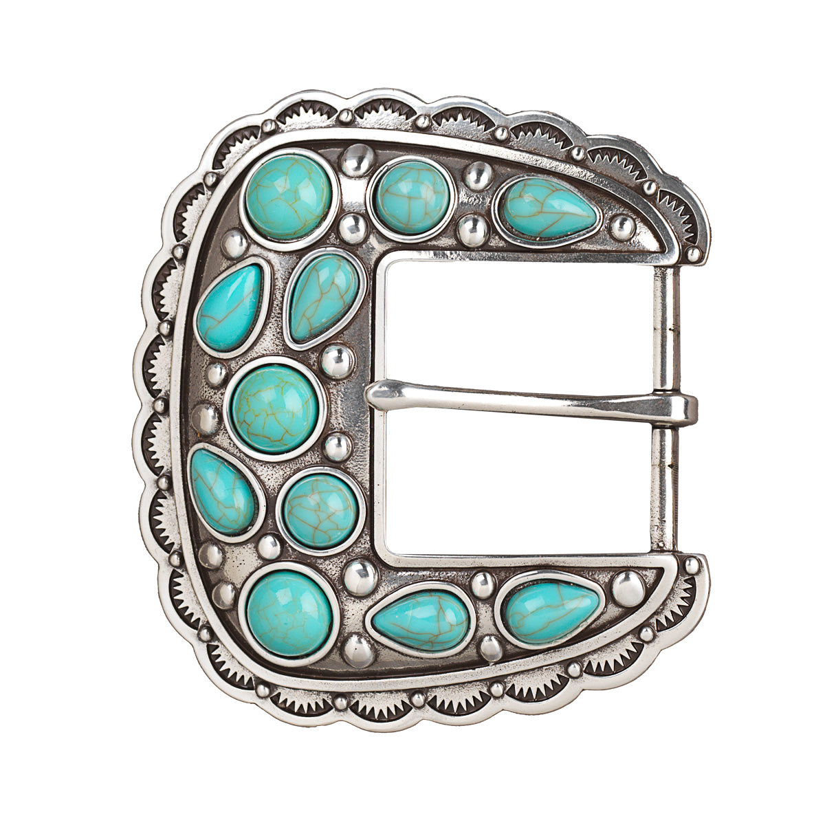 Blazin Roxx Turquoise Square Belt Buckle #8463