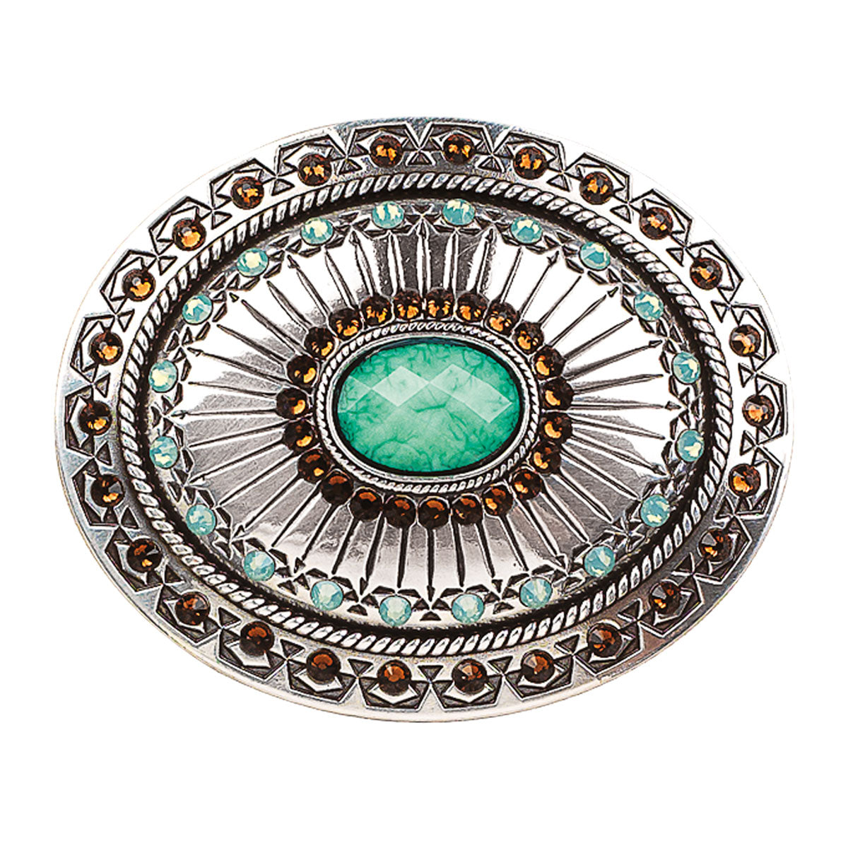 Blazin Roxx Tribal Pattern Stone Belt Buckle #1704