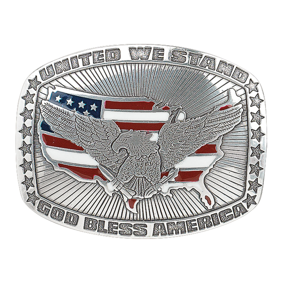 Patriotism Silver Belt Buckle #8467