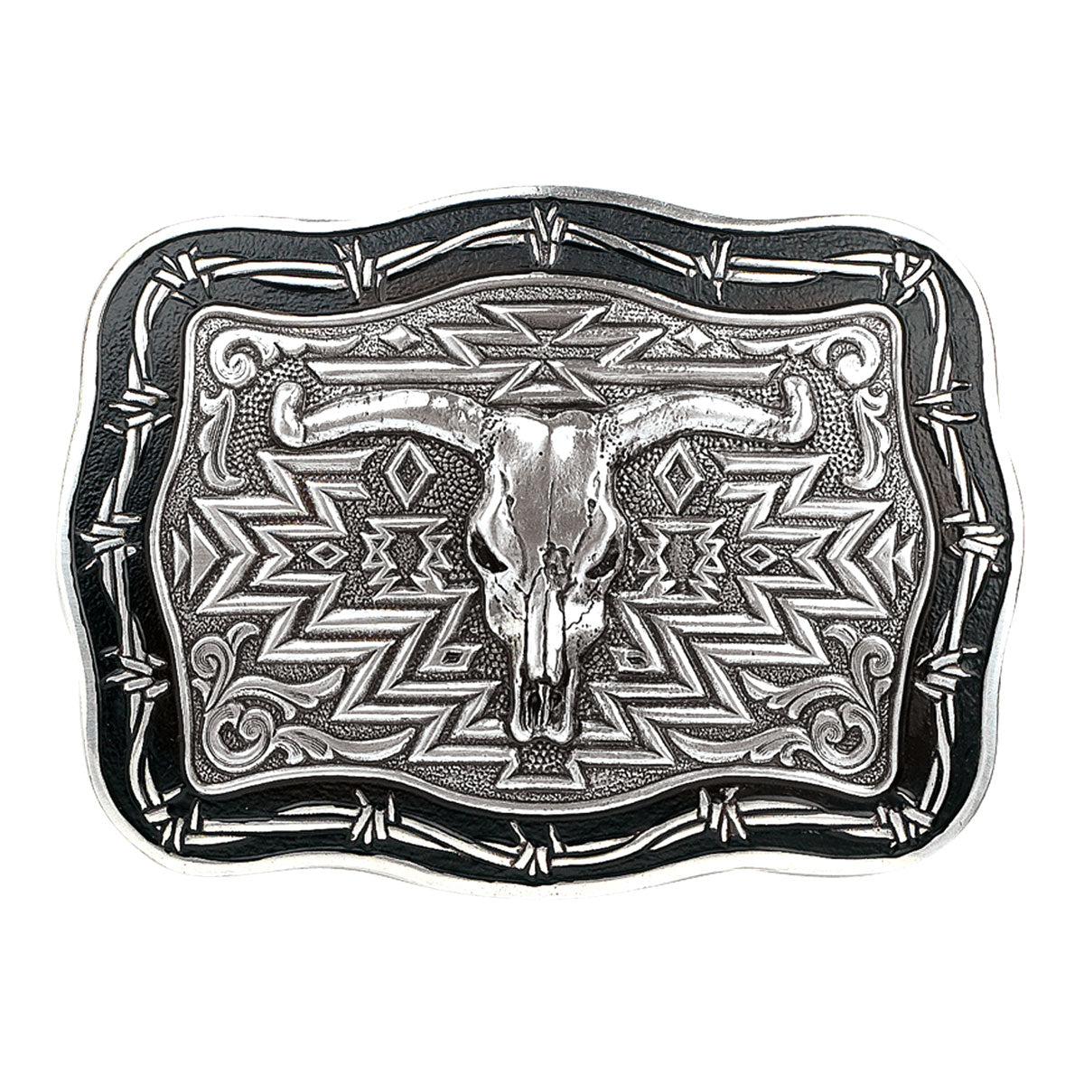 Crumrine Cow Skull Southwest Belt Buckle #8468