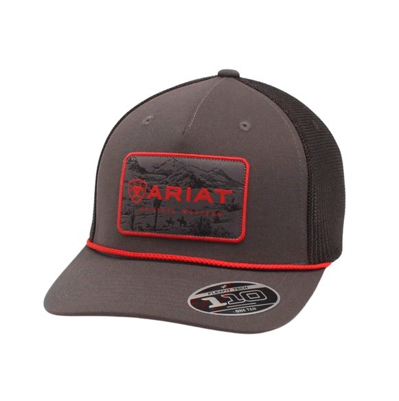 Ariat Grey Rectangular Patch Cap#7645