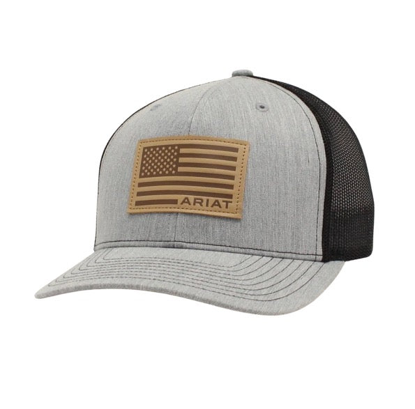Ariat Grey Tan Flag Cap #1481