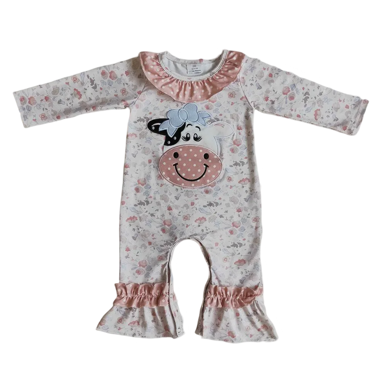 Baby Cow Floral Romper