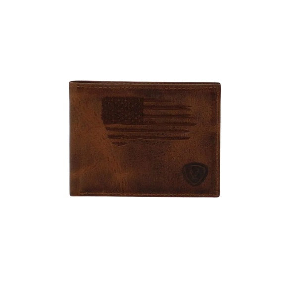 Ariat Bifold Distressed USA Flag Wallet #5754