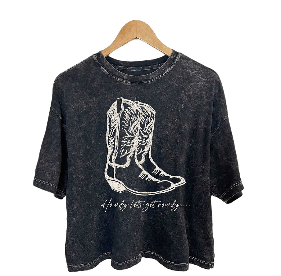 Howdy Let's Get Rowdy Graphic Tee SM#2628 MD#2629 LG#2630
