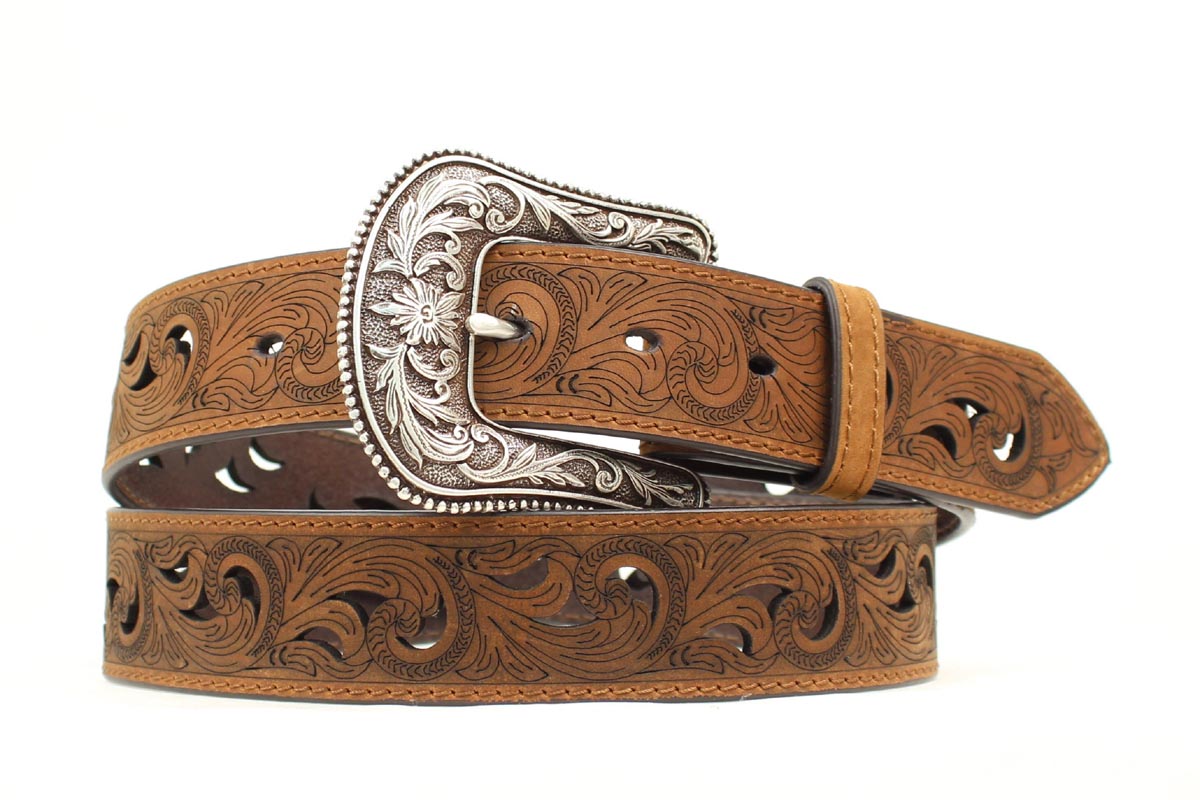 Ariat Brown Paisley Printed Leather Belt sm. #1536,md. #1537,Lg. #1538,xlg. #1539
