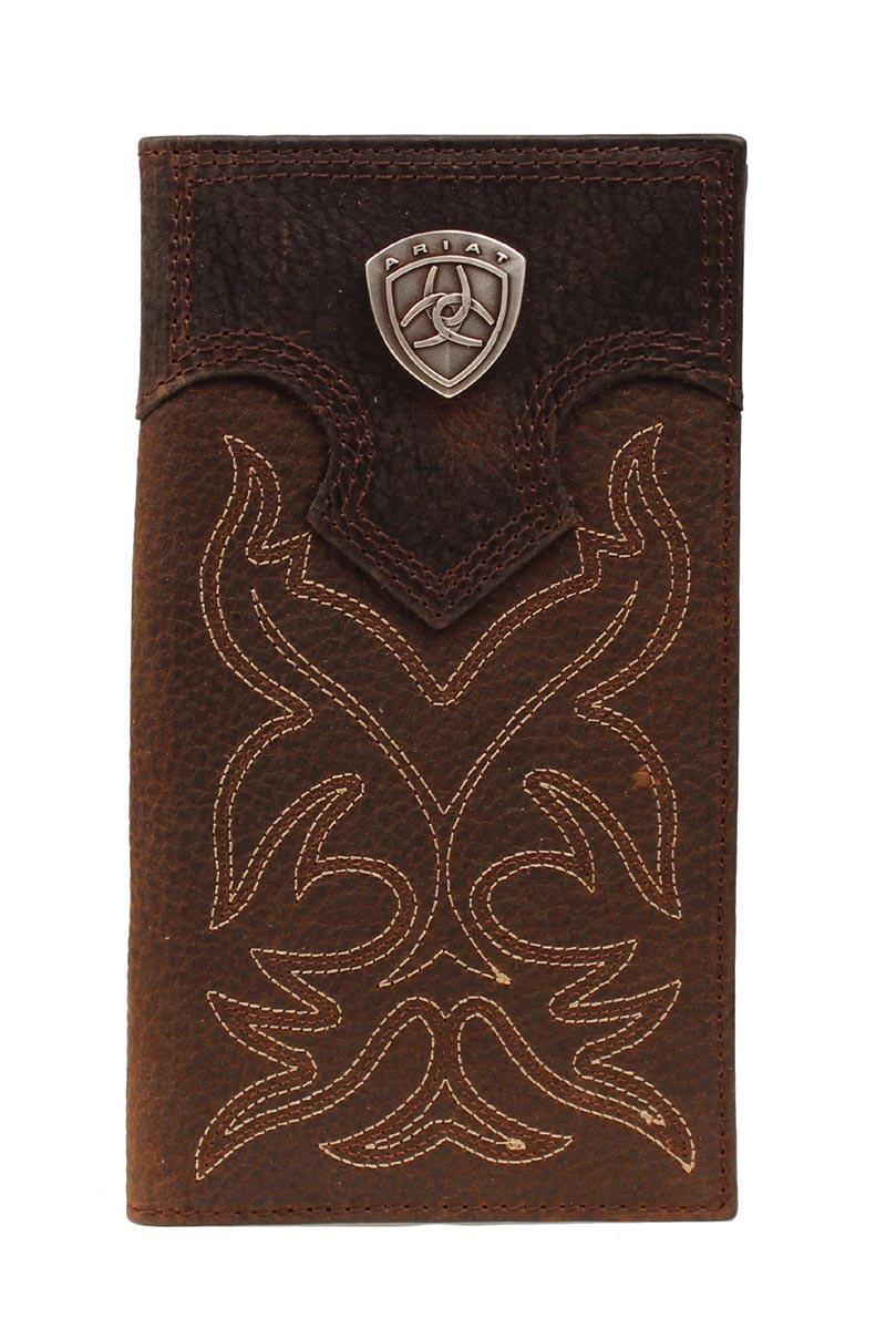 Ariat Rodeo Style Dark Brown Concho Wallet #1638