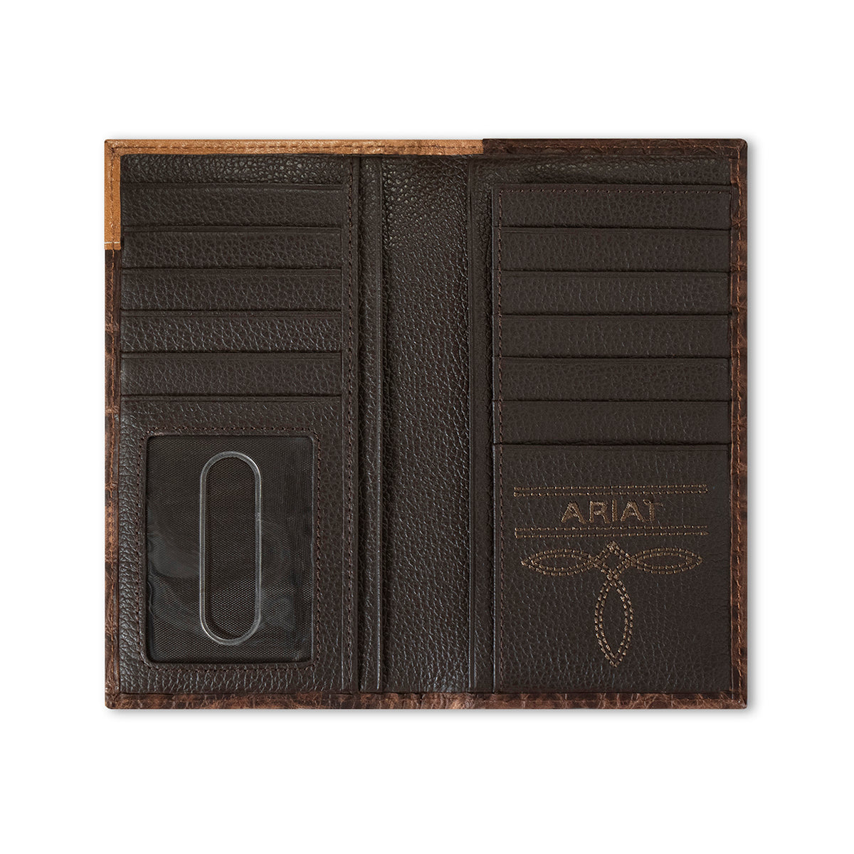 Ariat Croco Floral Embossed Rodeo Wallet #7173