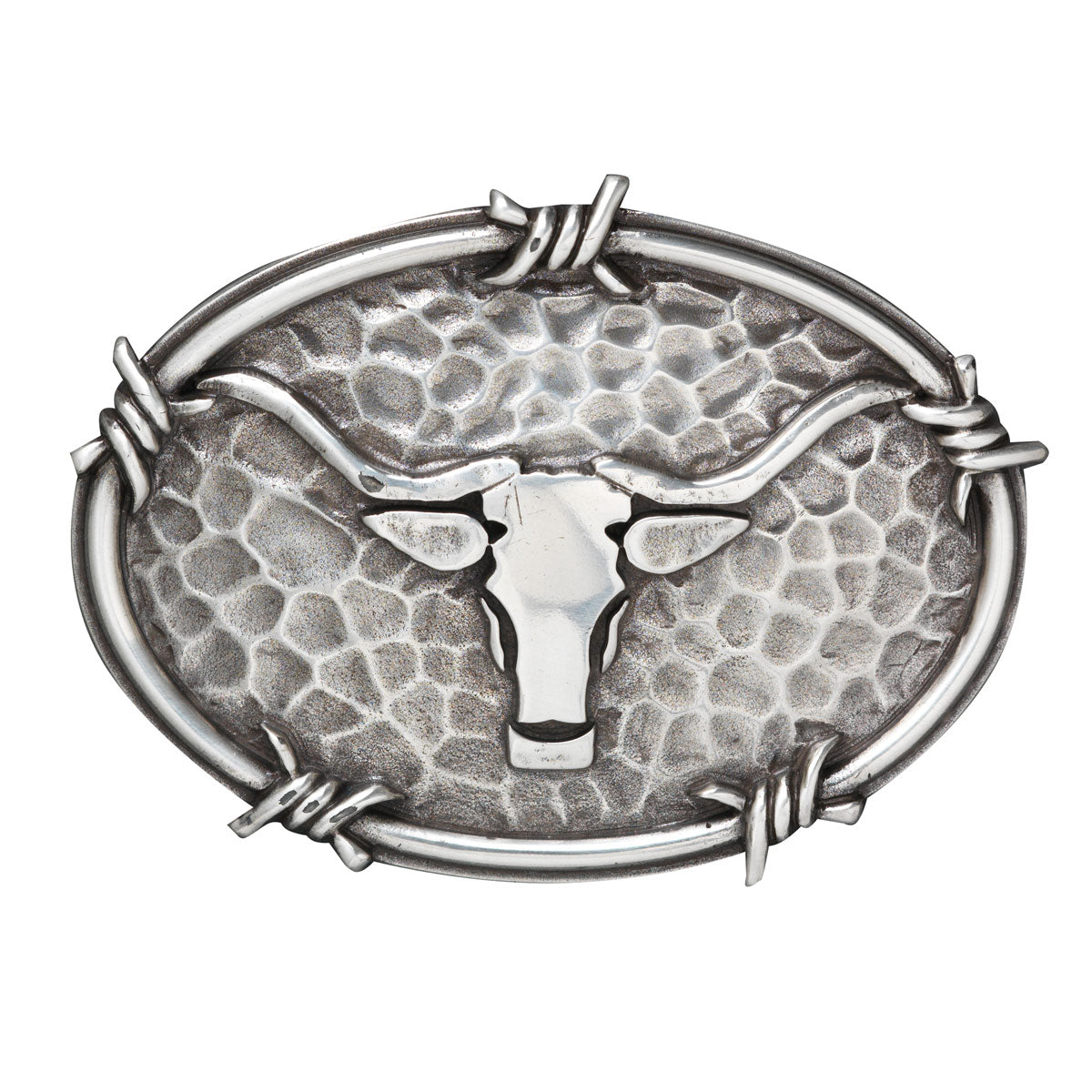 Ariat Antique Silver Steer Head Belt Buckle #1405