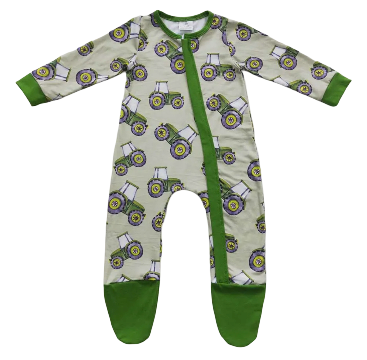 Baby Green Tractor Zip Sleeper
