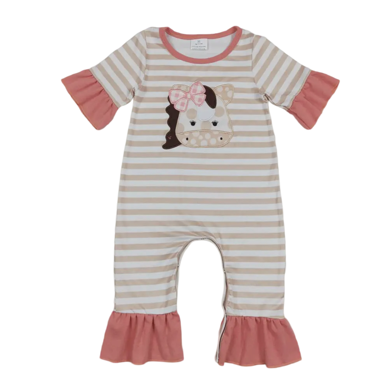 Baby Horse Stripe Romper