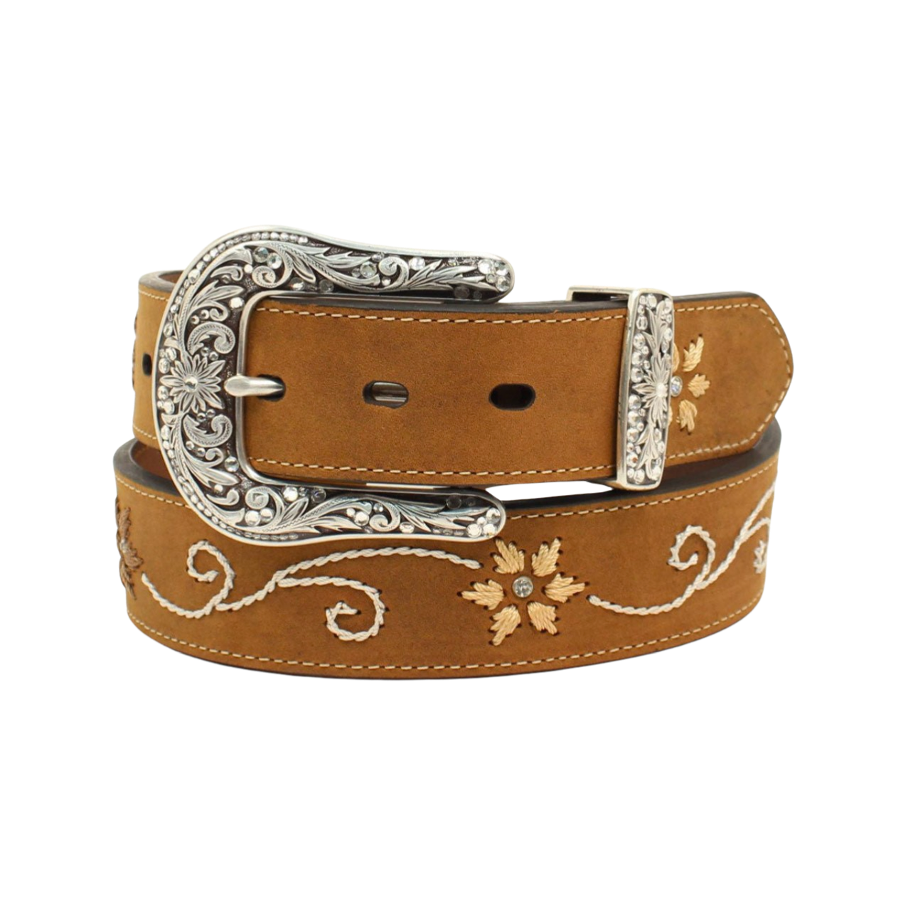 Nocona Ladies Floral Embroidered Leather Belt SM-PLUS#1936-#1940
