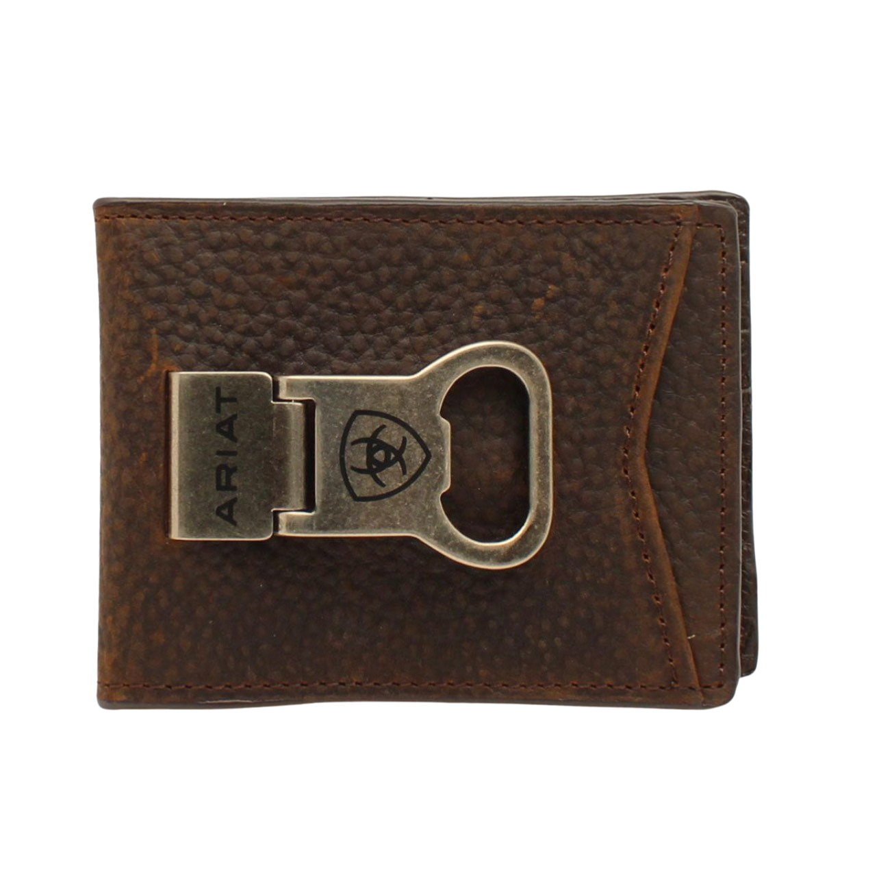 Ariat Bifold Brown Rowdy Money Clip Wallet #1649