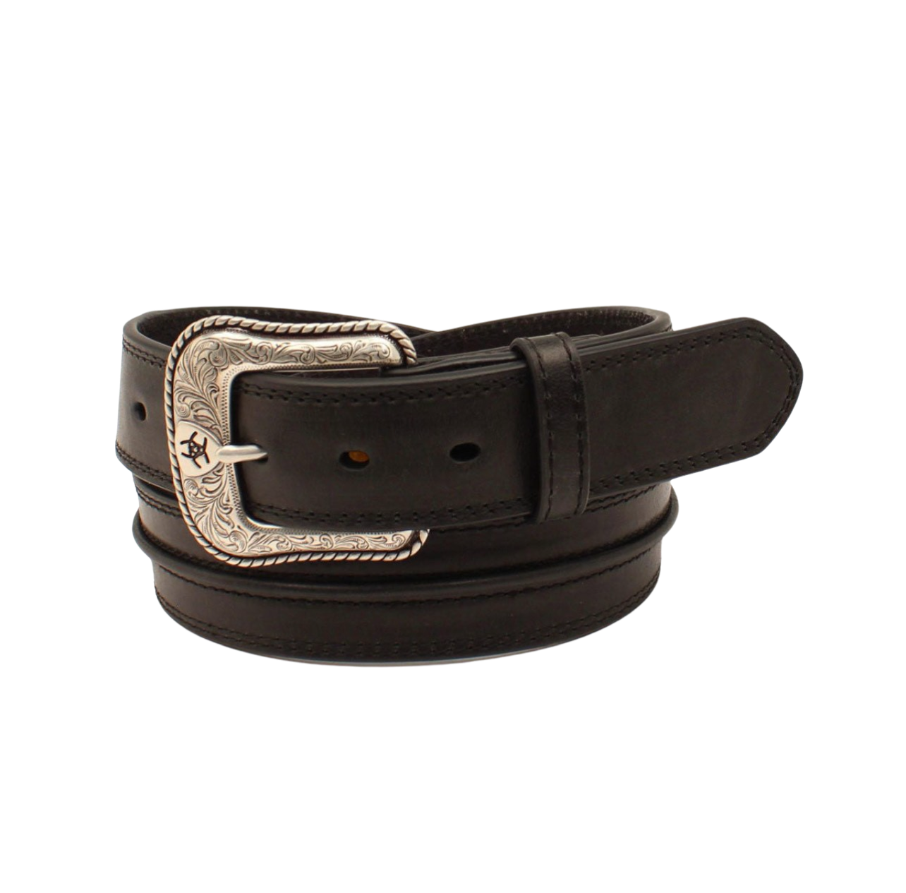 Ariat Black Raised Leather Strip Leather Belt sizes start with34 #7060