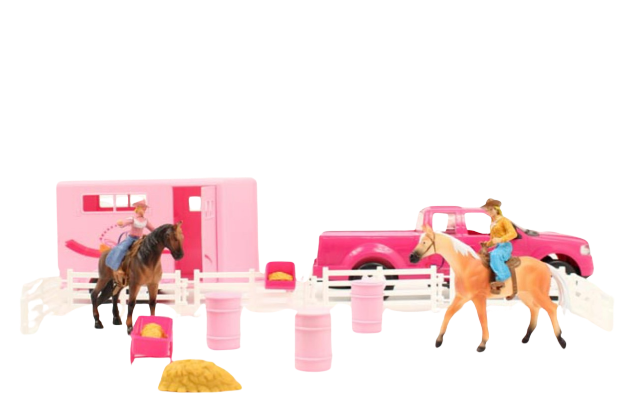 Girls' Barrel Racing Pink Toy Set #1686