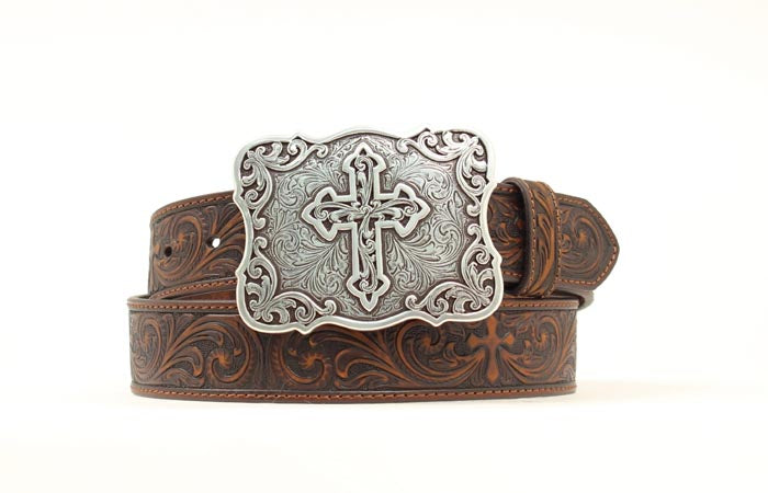 Nocona Ladies Fancy Cross Tooled Leather Belt SM-XL #1941-#1944