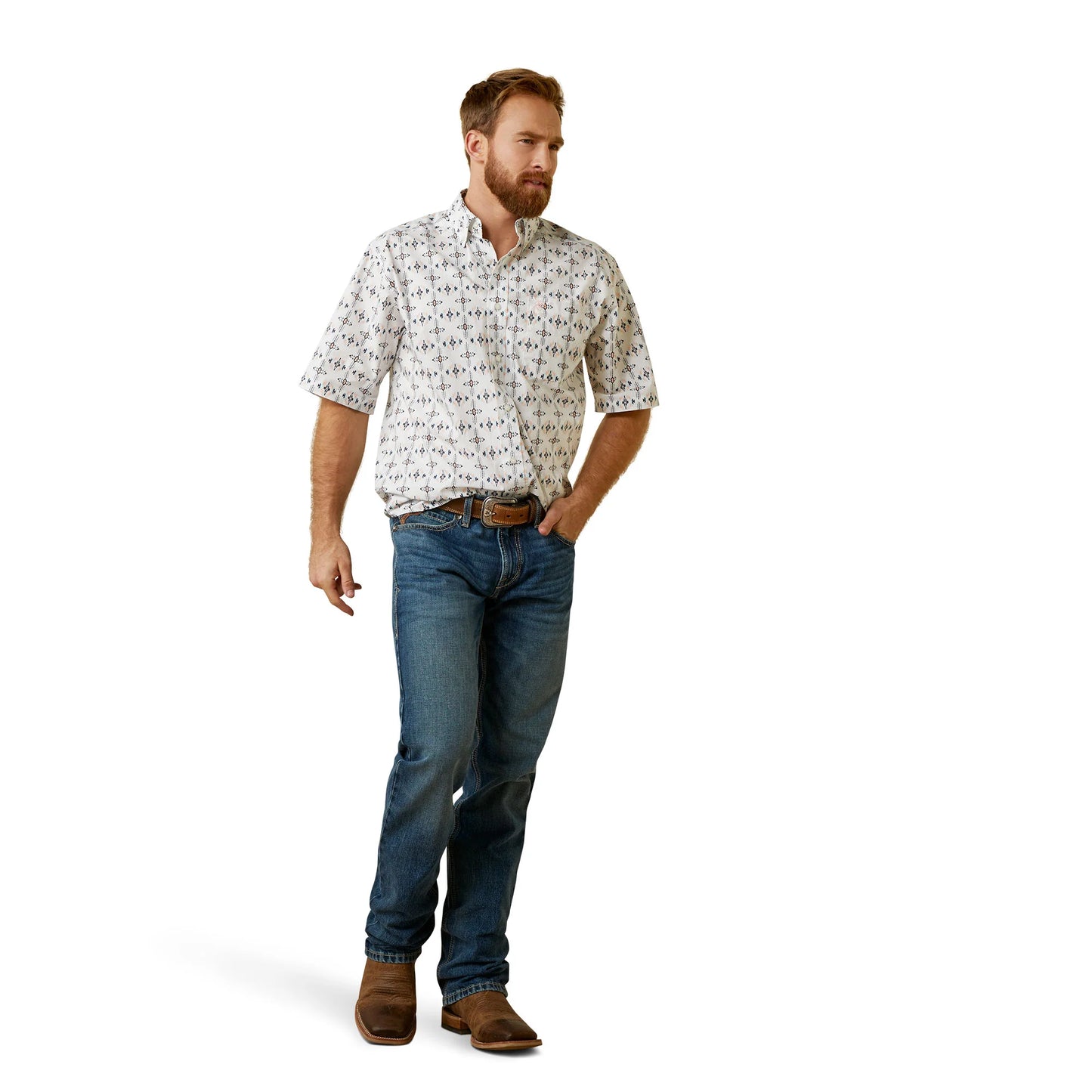Ariat® Men's Otto Classic White Button Down Shirt sm.-2x#2833-2837,3x#7025