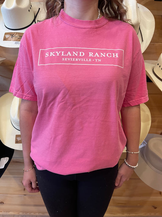 SkyLand Box Logo Berry T-Shirt