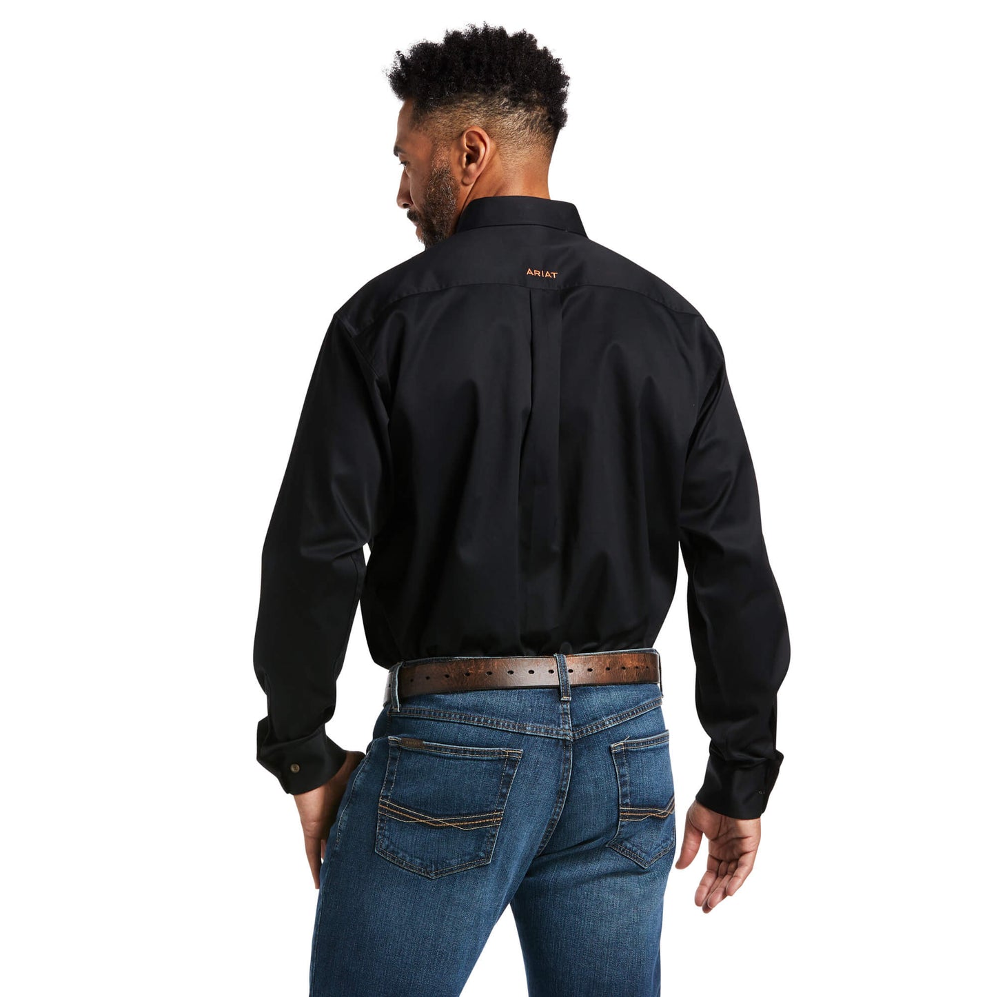 Ariat Men's Solid Twill Black Classic Fit Shirt sm.-2x,#3393-3397