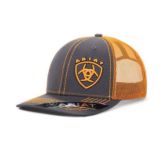Ariat Neon Orange Grey Cap #1506