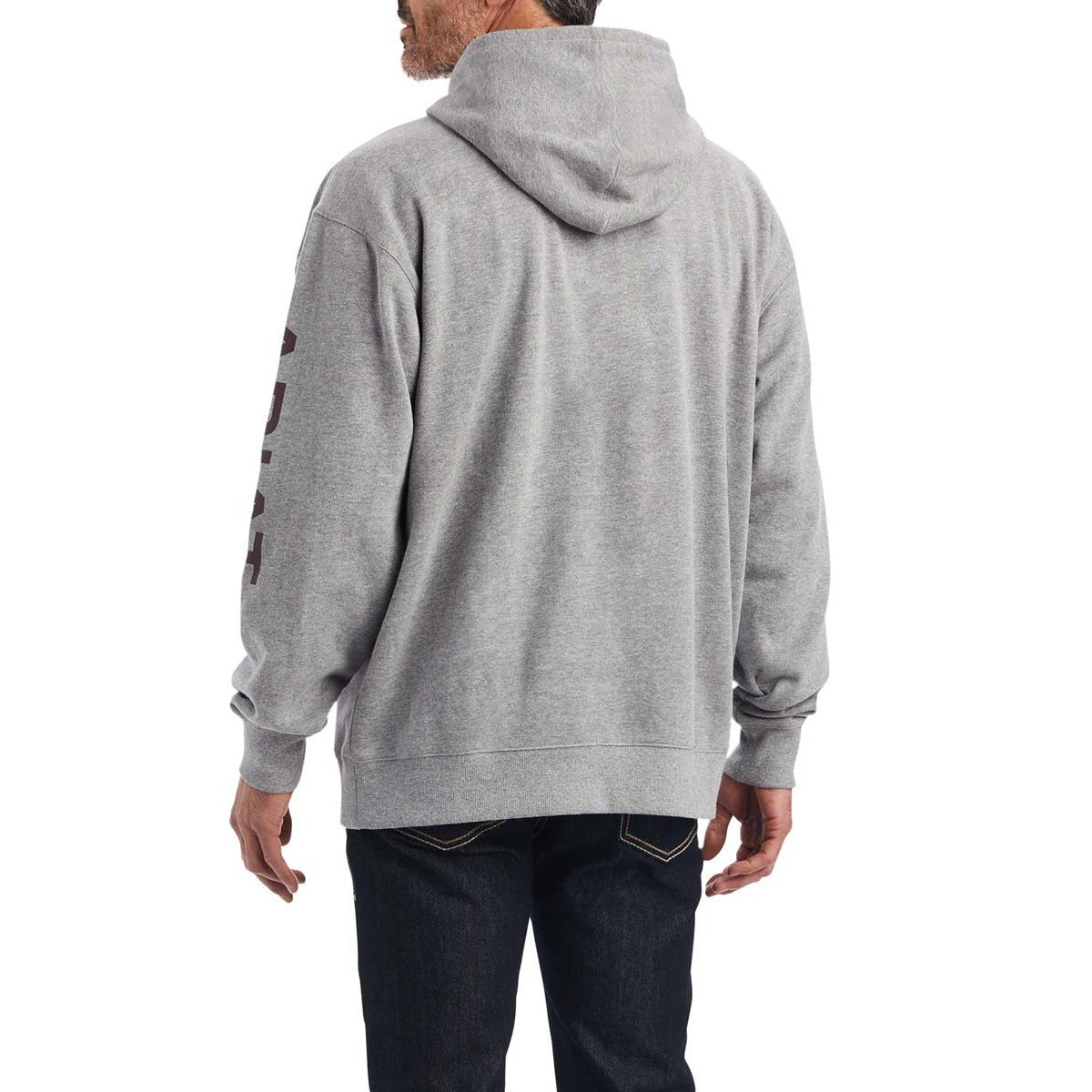 Ariat Men's Logo Hoodie Heather Grey sm.-2x,#3448-3452