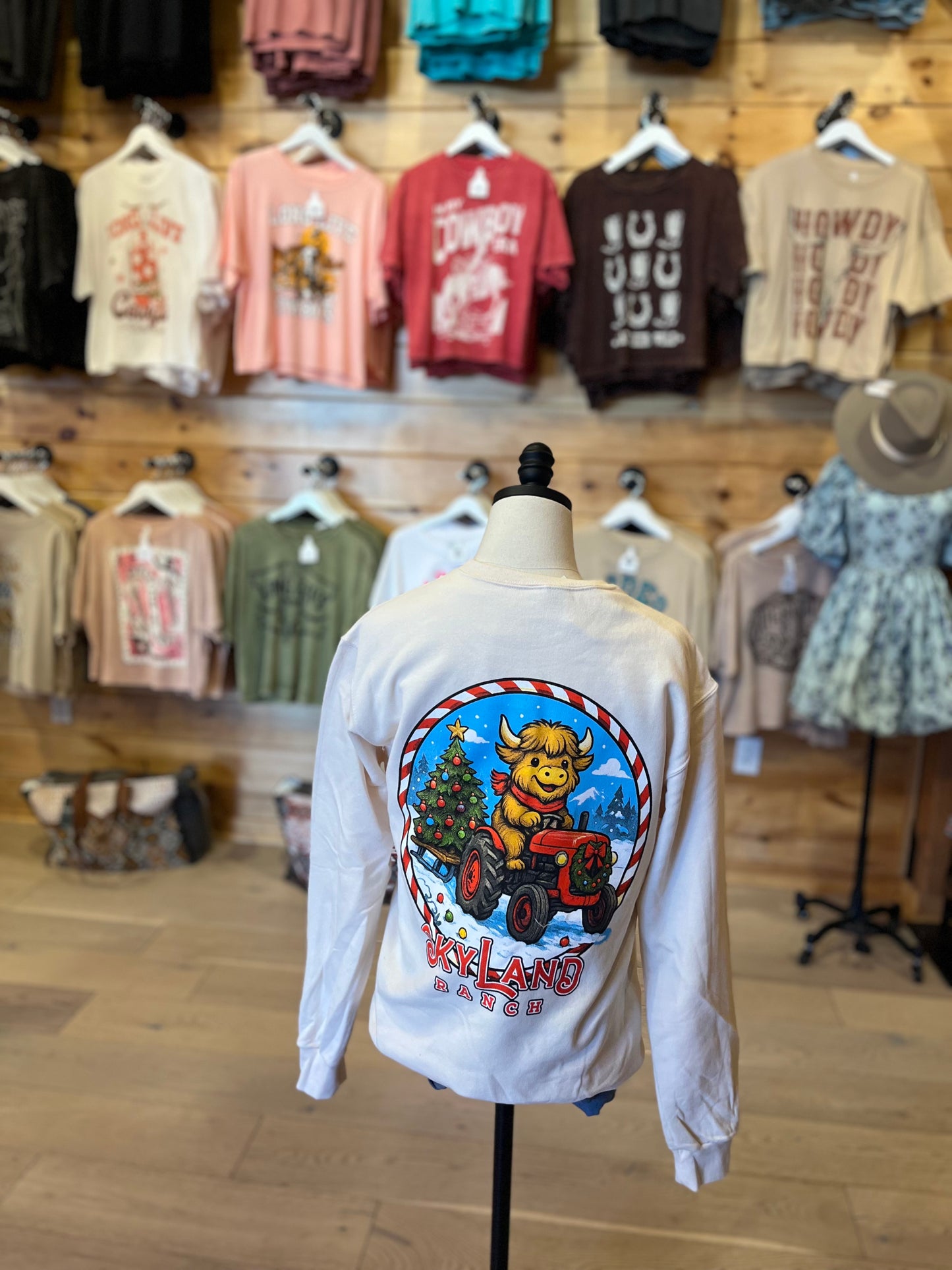 DOZER Christmas Farm Tree Crewneck