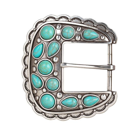 Blazin Roxx Turquoise Square Belt Buckle #8463