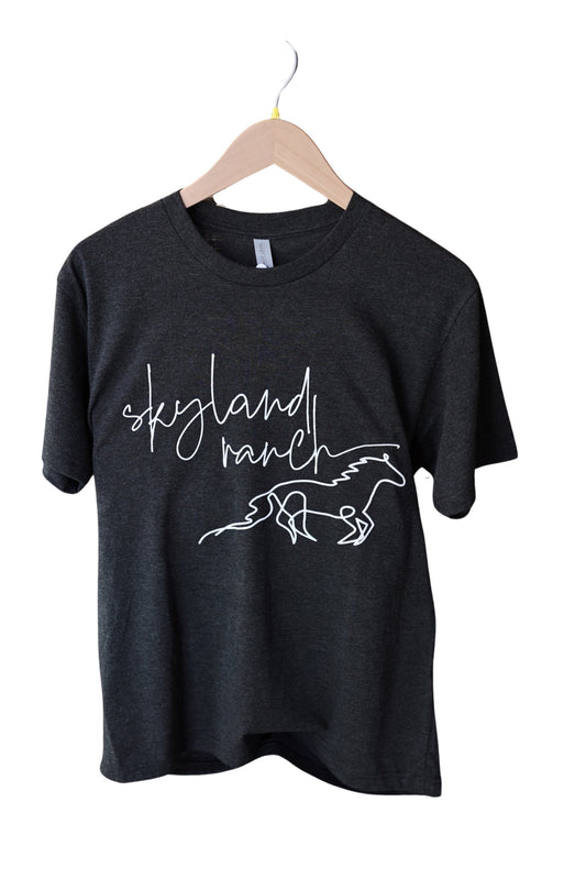 Skyland Ranch Black Horse T-Shirt sm-2x#3353-#3357