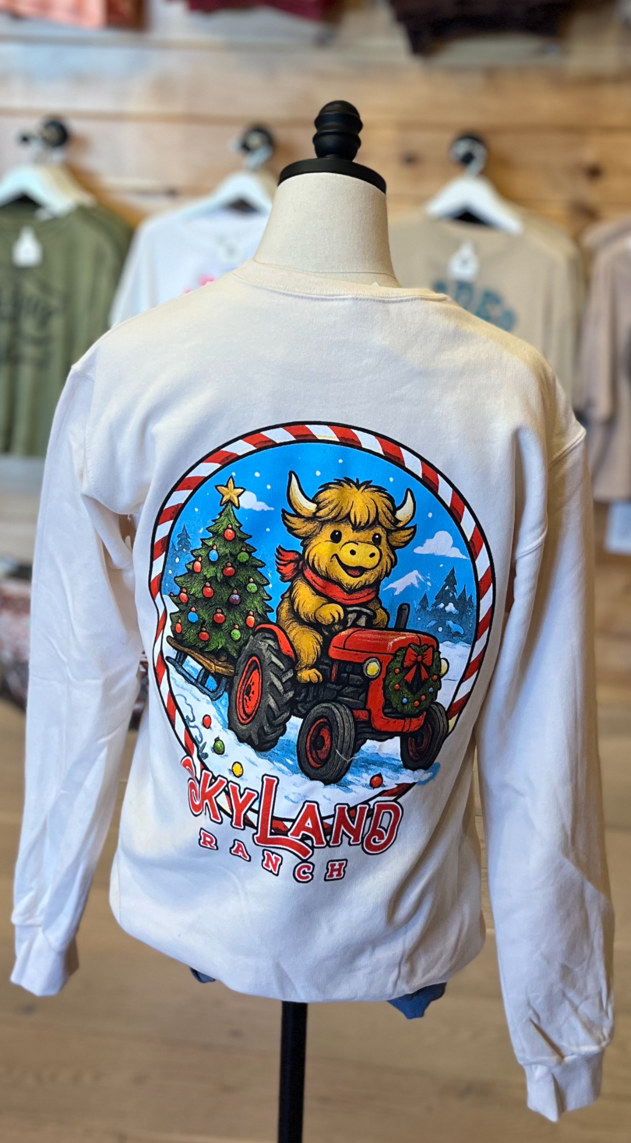 DOZER Christmas Farm Tree Crewneck