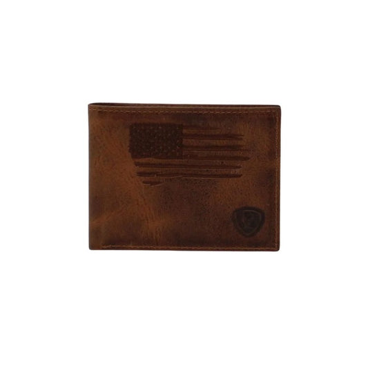 Ariat Bifold Distressed USA Flag Wallet #5754