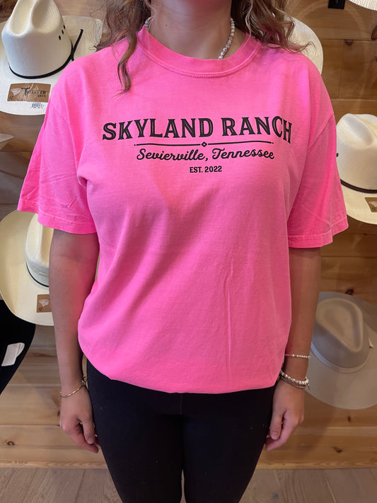 NEON PINK SkyLand EST. 2022 T-Shirt