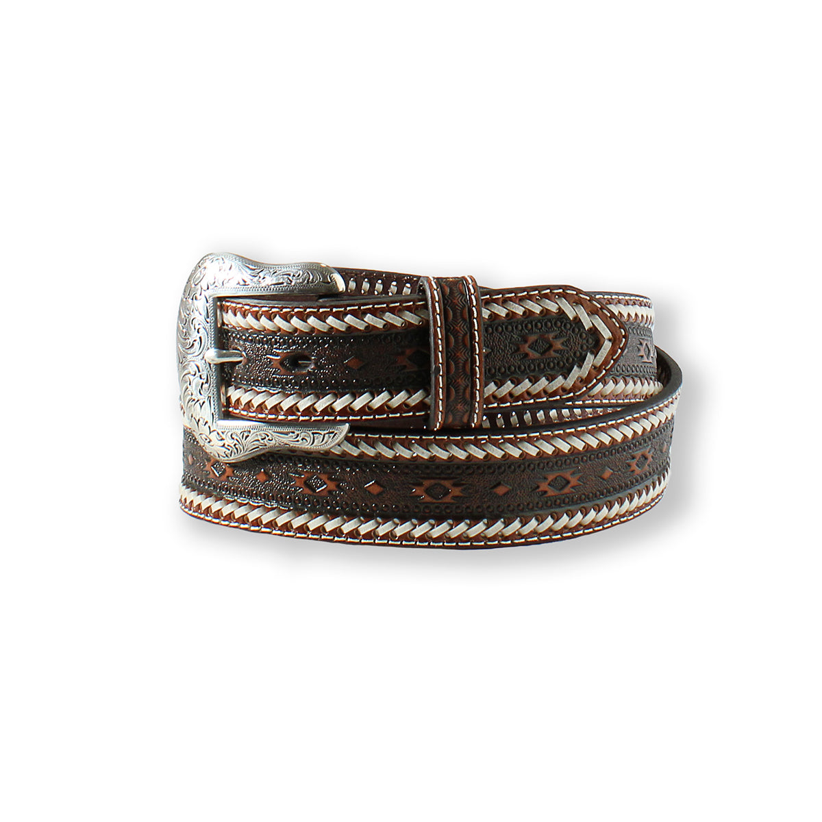 Ariat Southwestern Style Genuine Leather Belt 34"-42",#6303-6307,44"#7049,46"#7050