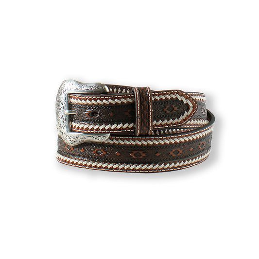 Ariat Southwestern Style Genuine Leather Belt 34"-42",#6303-6307,44"#7049,46"#7050