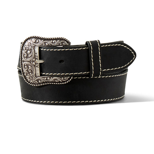 Ariat Ladies Classic Black Leather Belt sizes sm.-xlg.#1544-#1547,plus size #9381