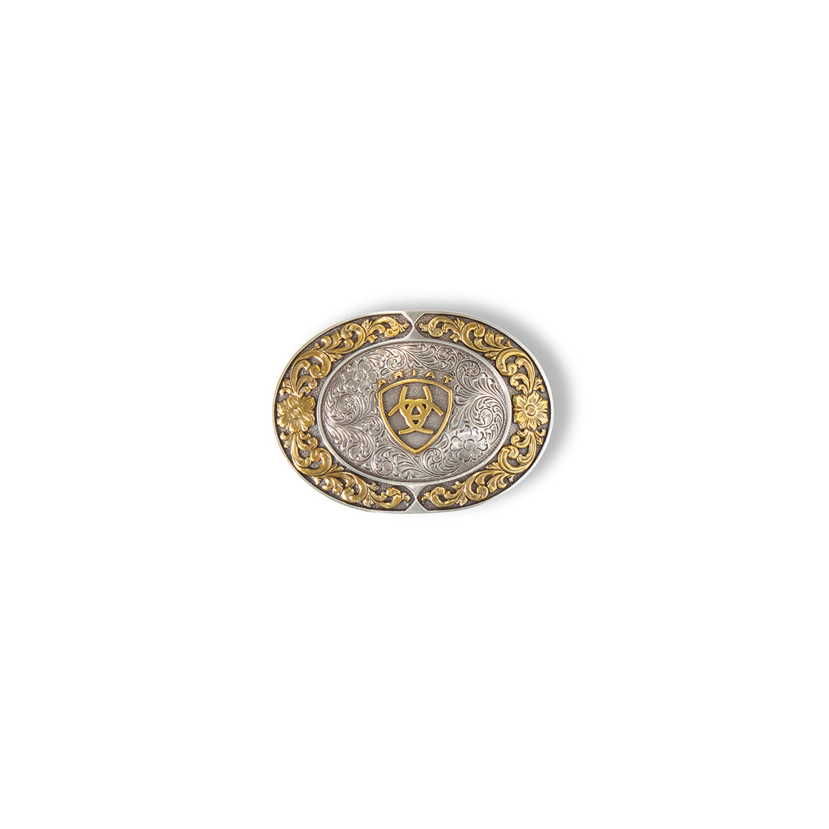 Ariat Oval Floral Engraving Belt Buckle #8475