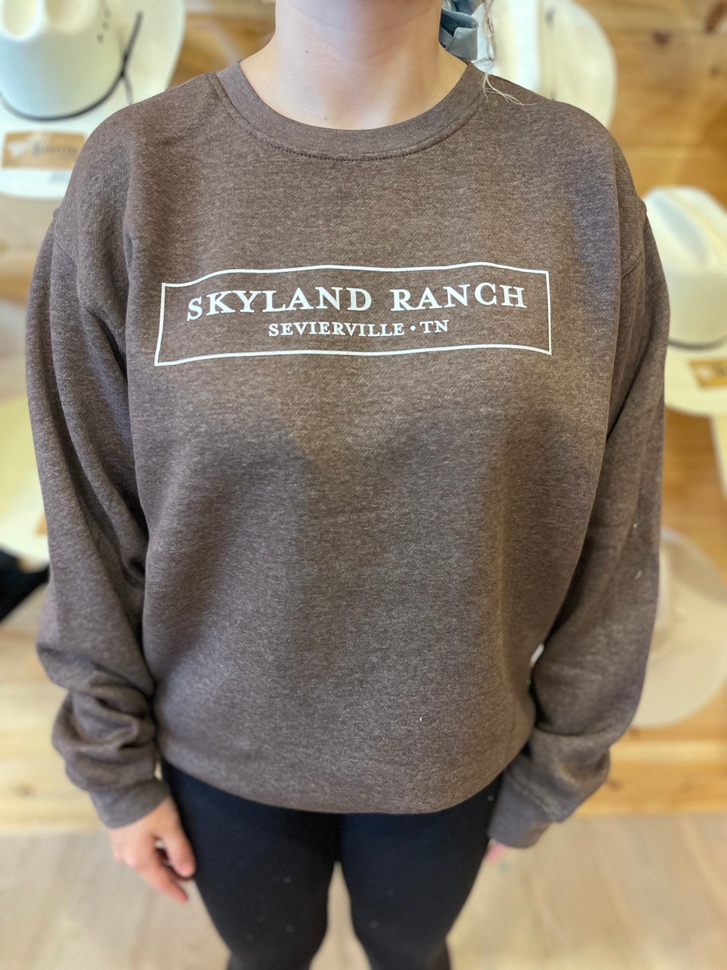 SkyLand Ranch Brown Crewneck