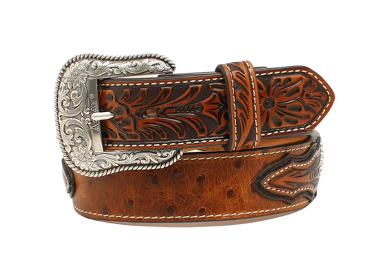 Ariat Faux Ostrich Textured Leather Belt sizes 34"-44" #7052-#7058