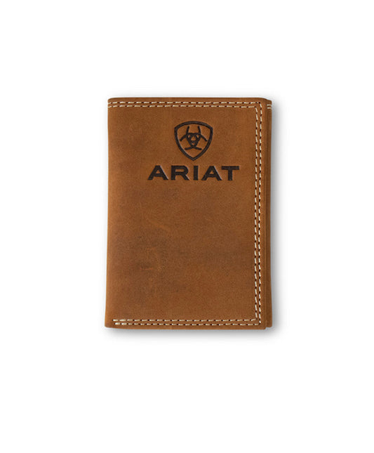Ariat Trifold Style Medium Brown Wallet #7088