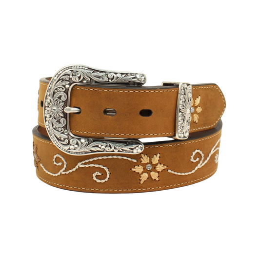 Nocona Ladies Floral Embroidered Leather Belt SM-PLUS#1936-#1940