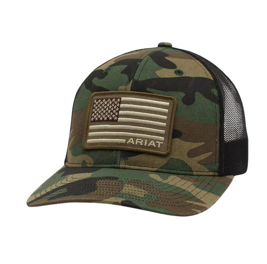 Ariat USA Flag & Logo Camo Cap #1480