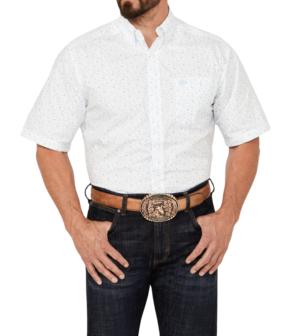 Ariat Men's Jameson Print Button-Down Short Sleeve Western Shirt sm.-2x,2828-2832