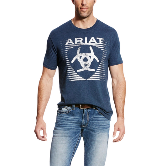 Ariat Men's Shade Tee T-shirt, Navy Heather size sm.-2x,#3408-3412