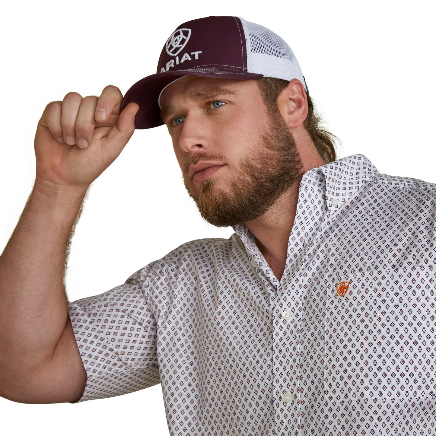 Ariat Men's Mayson Casual Series White Button Down Shirt sm.-3x,2783-2787,3x-#6243