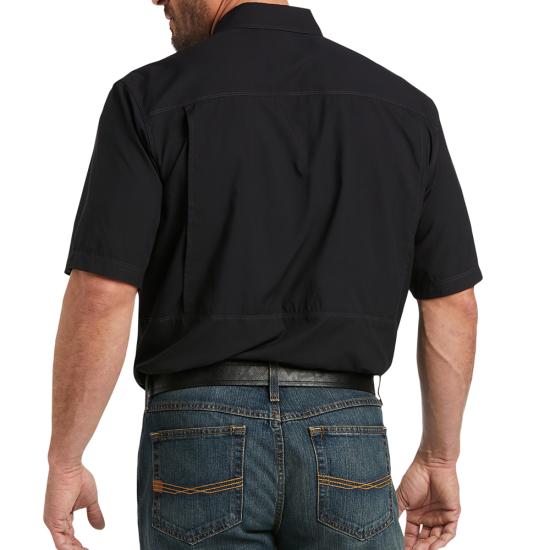Ariat Men's VentTEK Outbound Black Short Sleeve Shirt size sm.-2x,#2848-2852