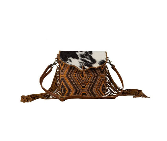 Myra Bag Stone Mesa Fringed Shoulder Bag #8557